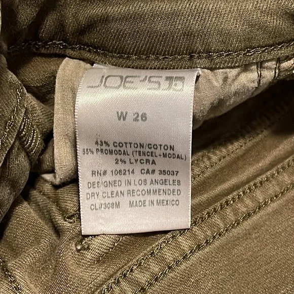 Joe’s Jeans Olive Green Skinny Ankle Jeans - Picture 7 of 11